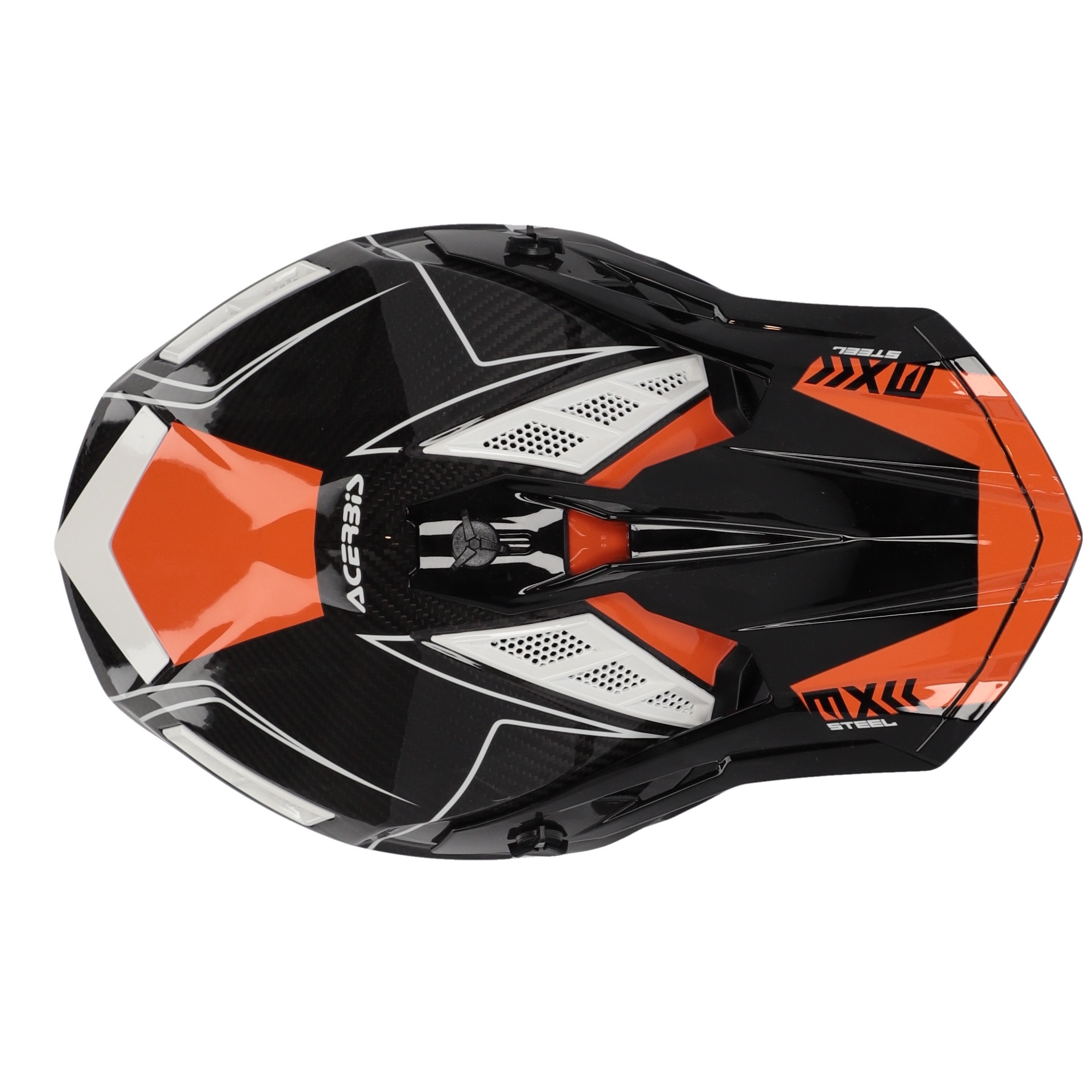 Шлем Acerbis Steel Carbon, White/Orange, 2023: от 42 000