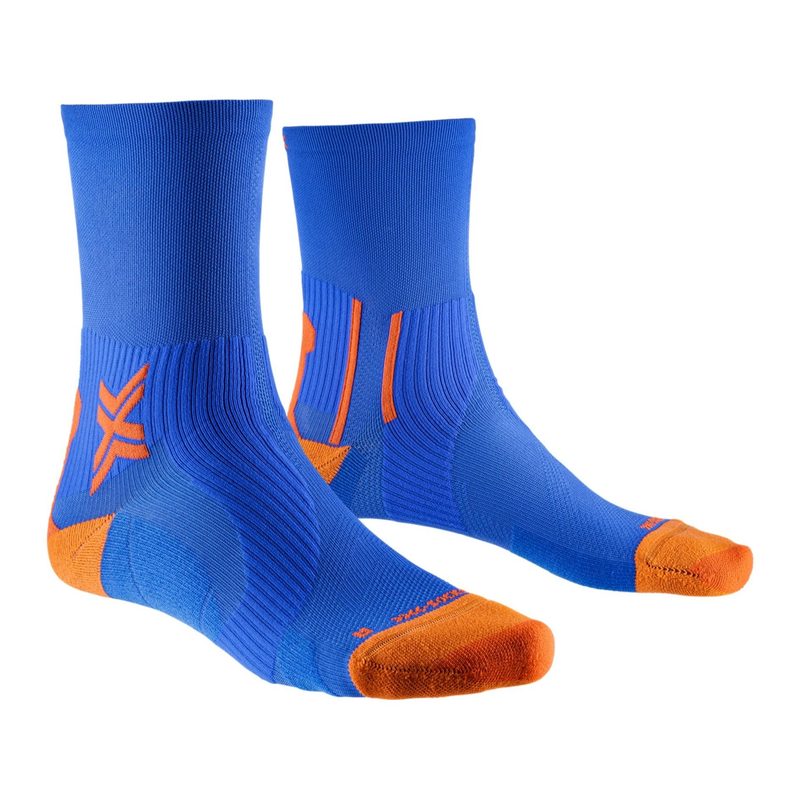 Термоноски X-Socks Run Perform Crew, цвет: Twyce Blue/Orange