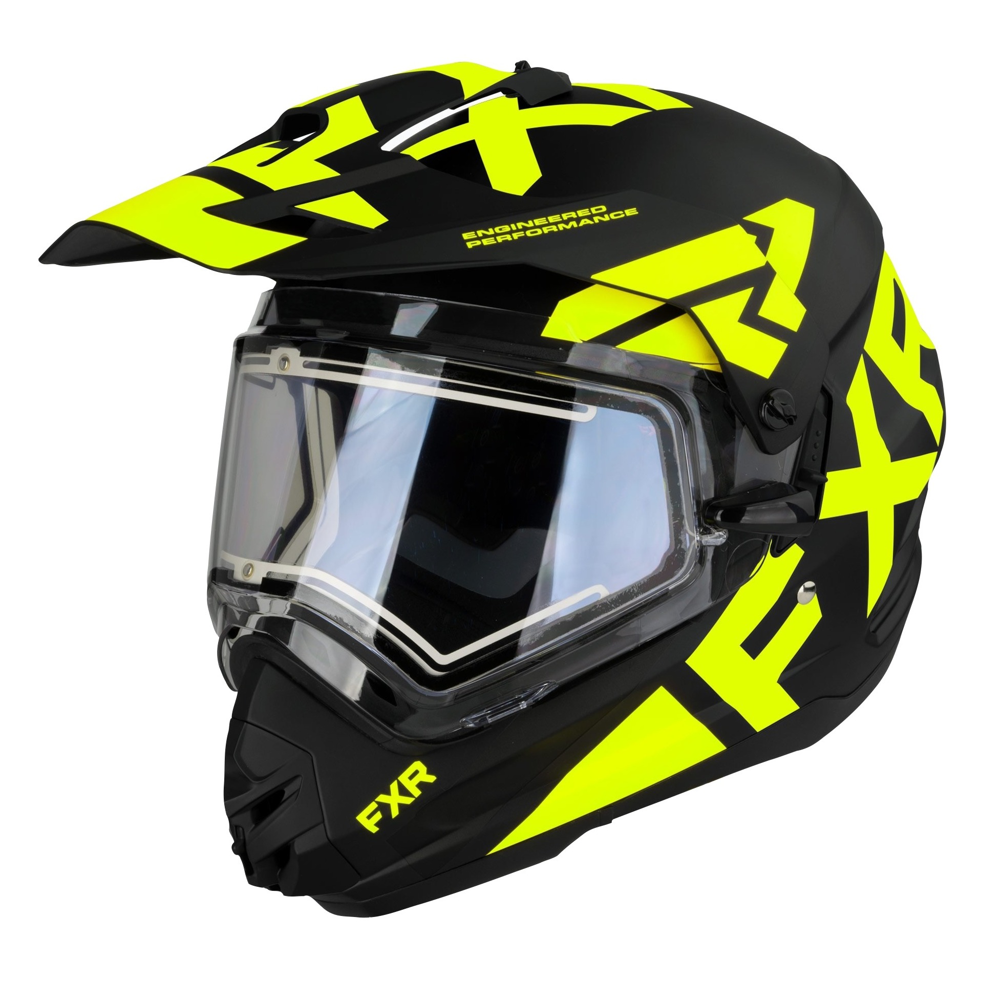 Шлем с подогревом FXR Torque X Team, Black/Hi-Vis, 2022