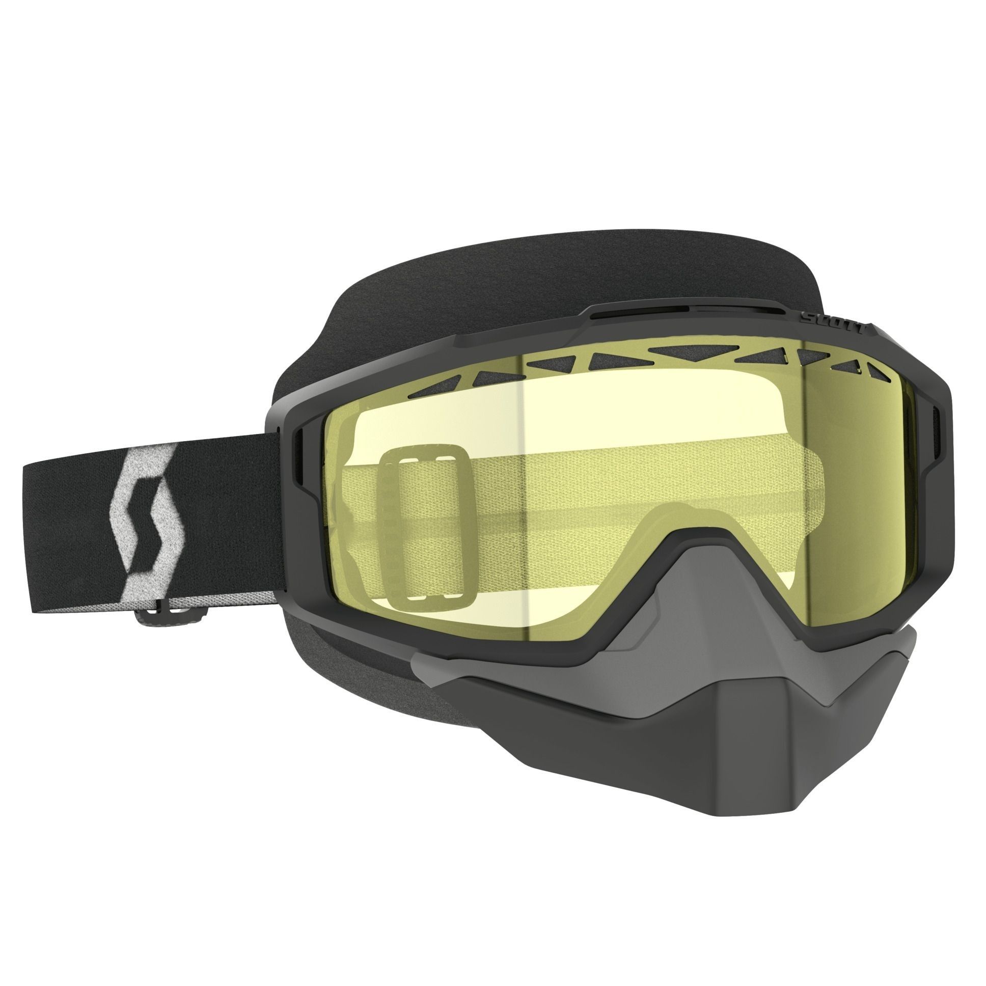 Очки SCOTT Split OTG Snow Cross, Black/White/Yellow, 2024: от 9 200