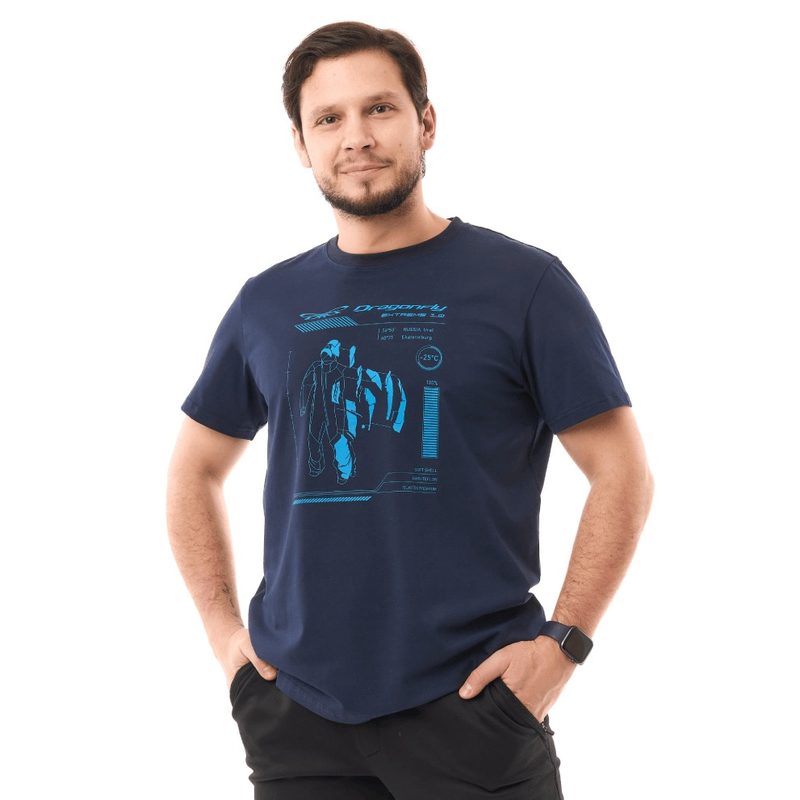 Футболка Dragonfly Snow Cyborg, цвет: Dark Blue