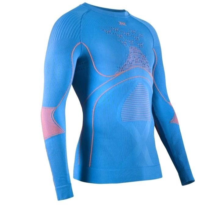 Термокофта X-Bionic Energy Accumulator 4.0, цвет: Teal Blue/Kurkuma Orange