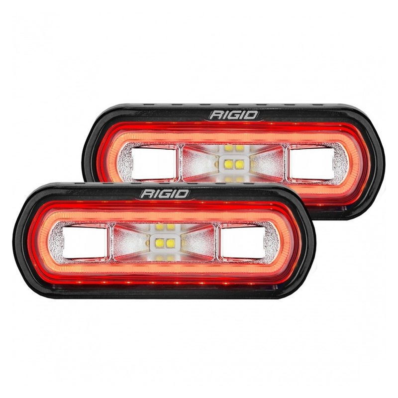Фары RIGID SR-L Серия POD (Красная подсветка) - пара