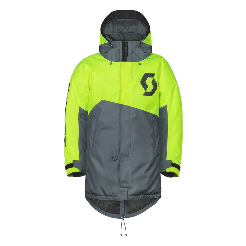 Плащ SCOTT Warm-Up, цвет: Gray/Neon Yellow