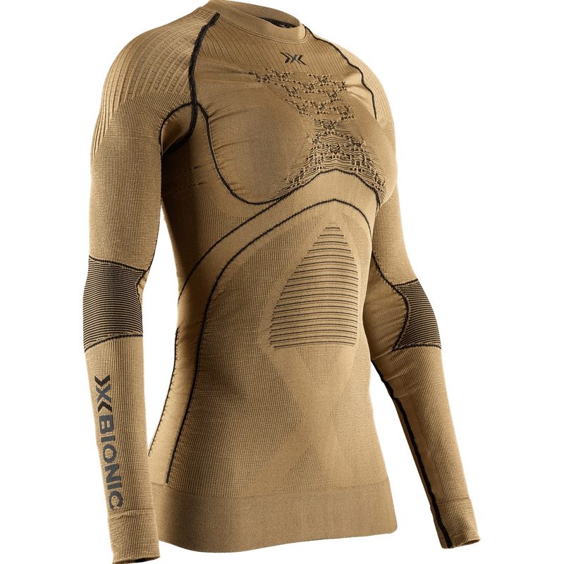 Термокофта женская X-Bionic Radiactor 4.0, цвет: Gold/Black