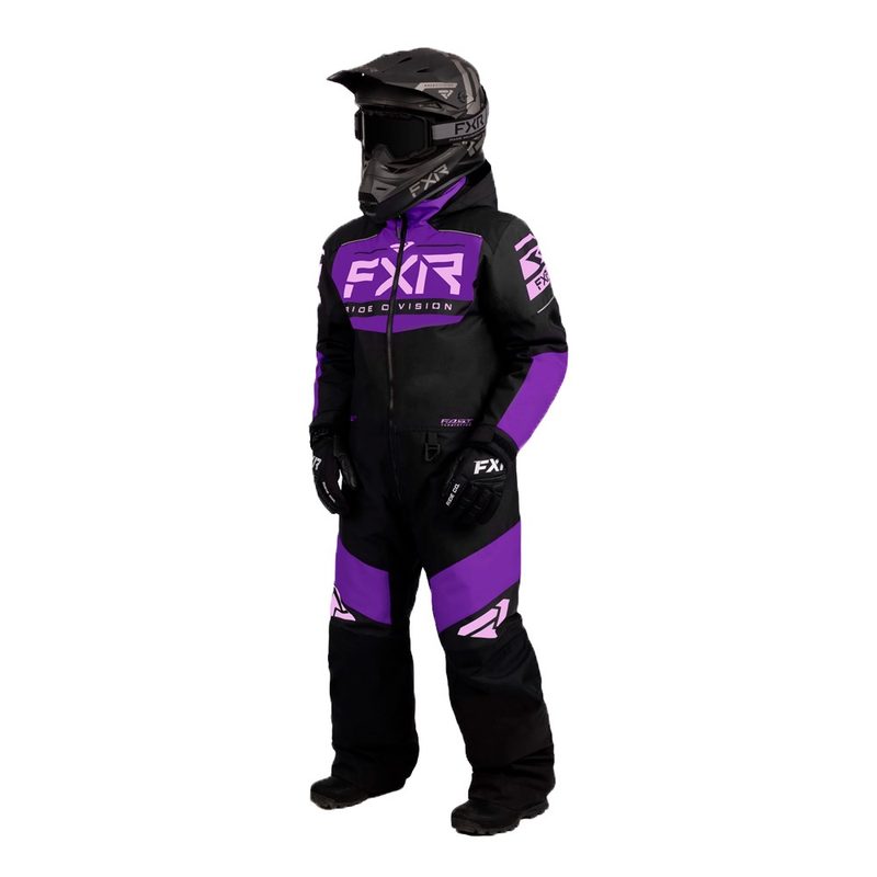 Комбинезон детский утепленный FXR Helium, цвет: Black/Purple/Lilac