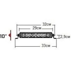 Фары RIGID 10" SR-серия PRO (15 светодиодов) - Водительский свет — фото 2