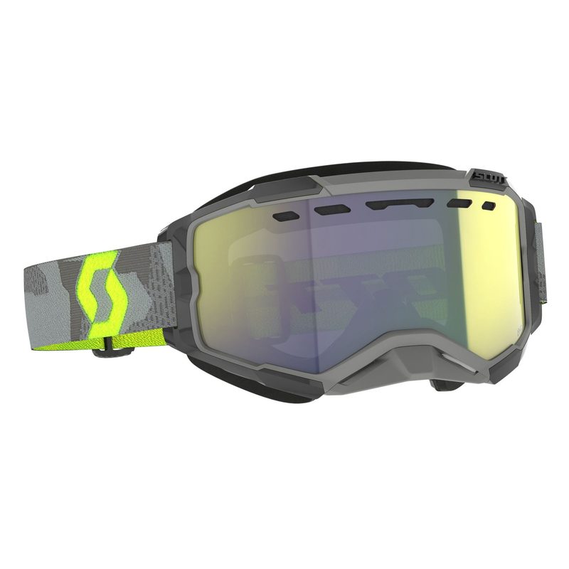 Очки SCOTT Fury Snow Cross, цвет: Light Gray/Neon Yellow/Enhancer Yellow C