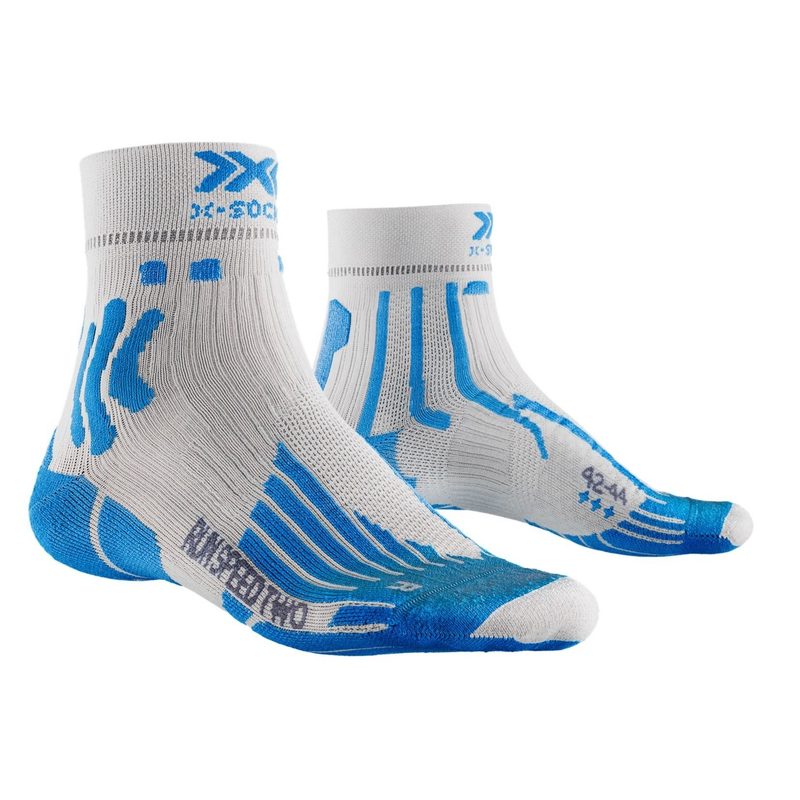 Термоноски X-Socks Run Speed Two 4.0, цвет: Pearl Grey/Invent Blue