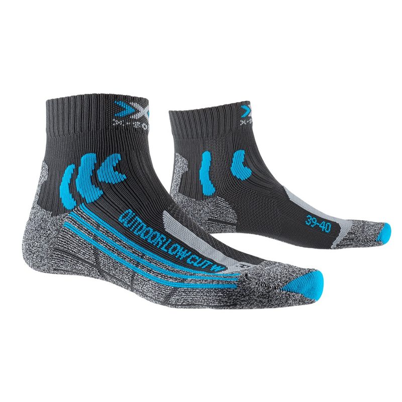 Термоноски женские X-Socks Trek Outdoor Low Cut 4.0, цвет: Anthracite/Turquoise