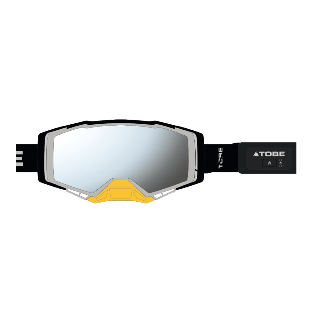 Очки с подогревом TOBE Vapor, Gizmo (Silver Mirror W/ Yellow), 2023