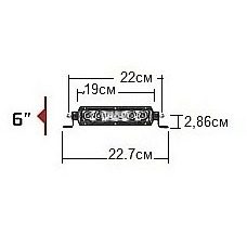 Фары RIGID 6" SR-серия PRO (9 светодиодов) - Водительский свет — фото 2
