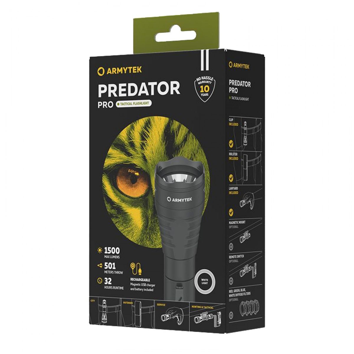 Фонарь светодиодный тактический Armytek Predator Pro Magnet USB — фото 7