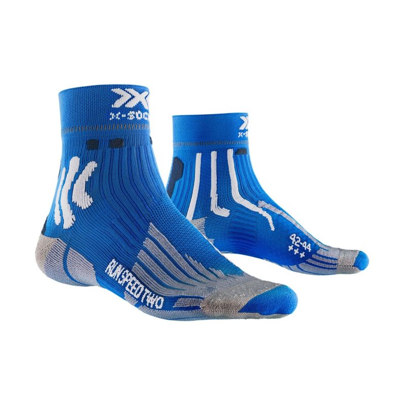 Термоноски X-Socks Run Speed Two 4.0, цвет: Twyce Blue/Arctic White