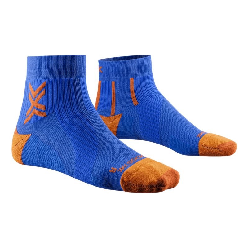 Термоноски X-Socks Run Perform Ankle, цвет: Twyce Blue/Orange