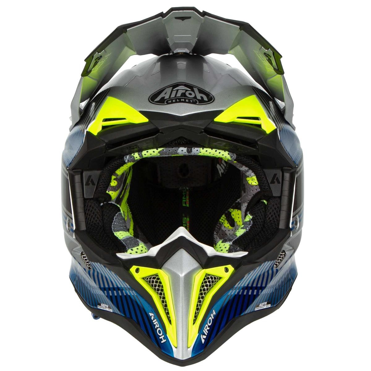 Casco Airoh Aviator 3 Wave argento