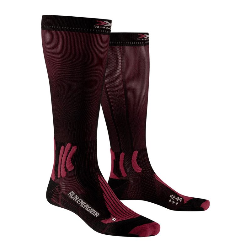 Термоноски X-Socks Run Energizer 4.0, цвет: Opal Black/Dragonfly Red