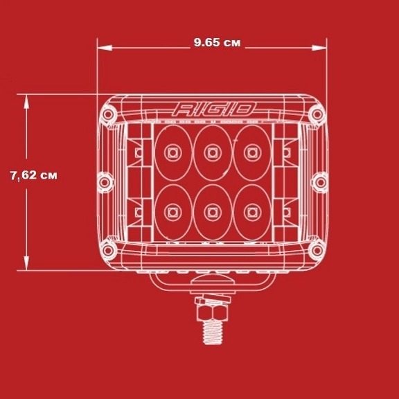 Фары RIGID D-SS Серия PRO (7 светодиода) Ближний свет (пара) — фото 7
