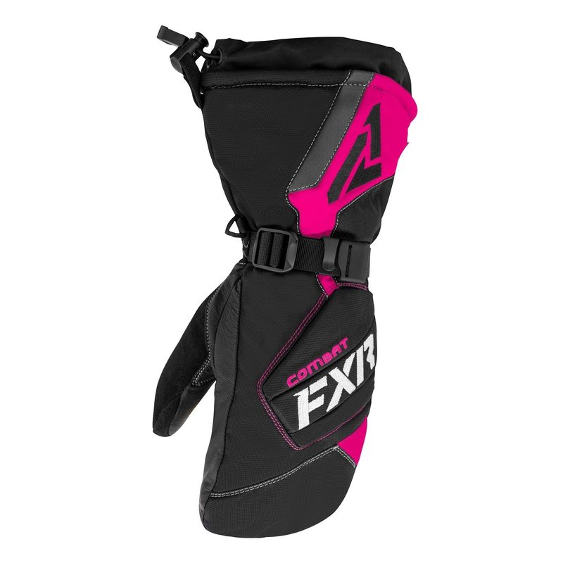 Рукавицы женские FXR Combat, цвет: Black/Fuchsia