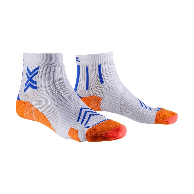 Термоноски X-Socks Run Expert Ankle, цвет: White/Orange/Twyce Blue