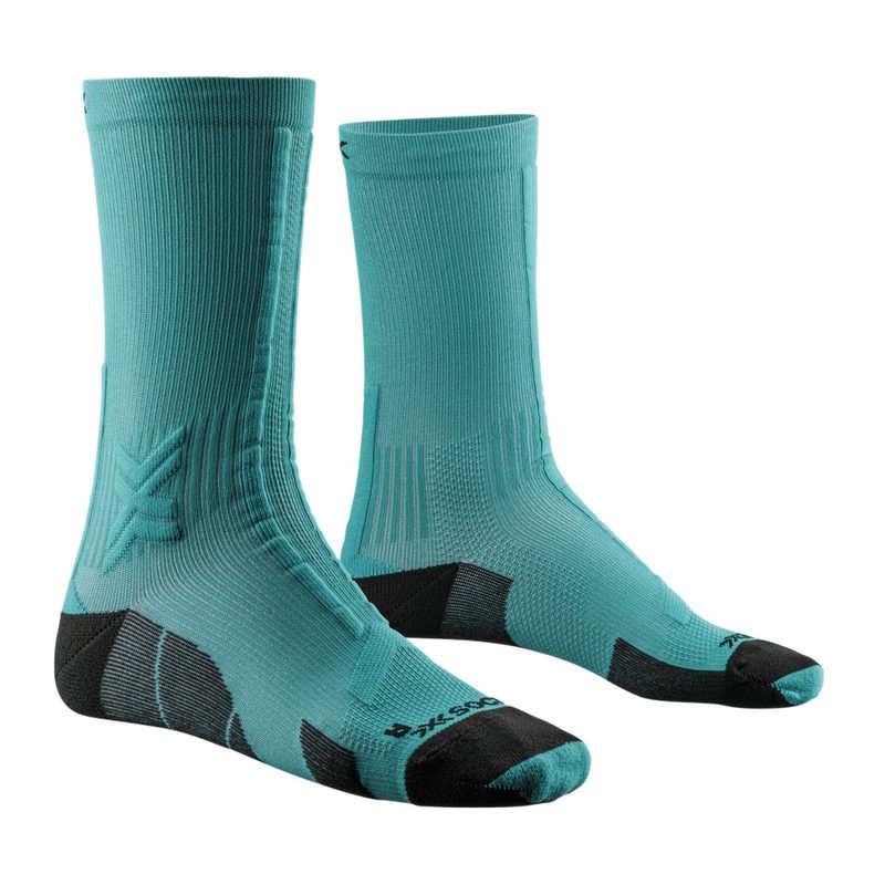 Термоноски X-Socks Trail Run Discover Crew, цвет: Lake Green/Sunset Blue