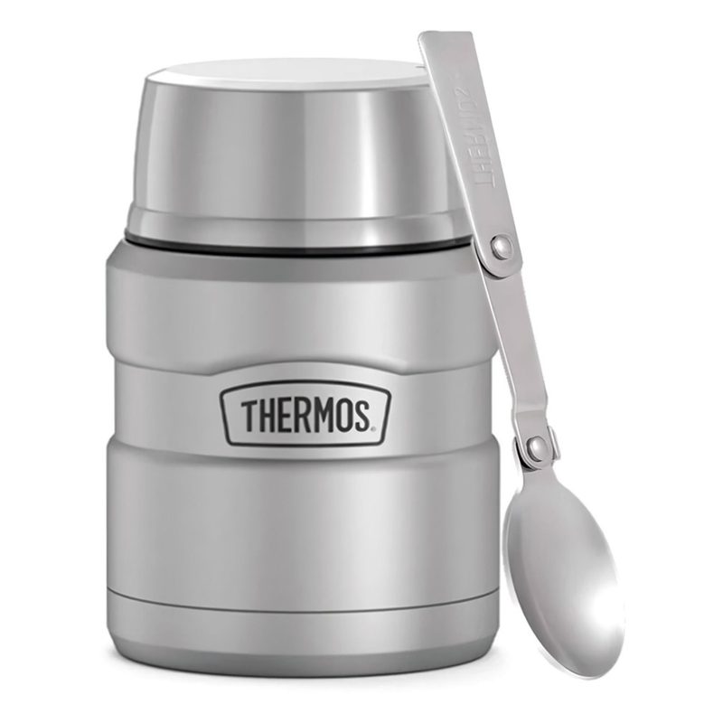 Термос с ложкой THERMOS SK3000 MMS 0.47 л., цвет: Steel