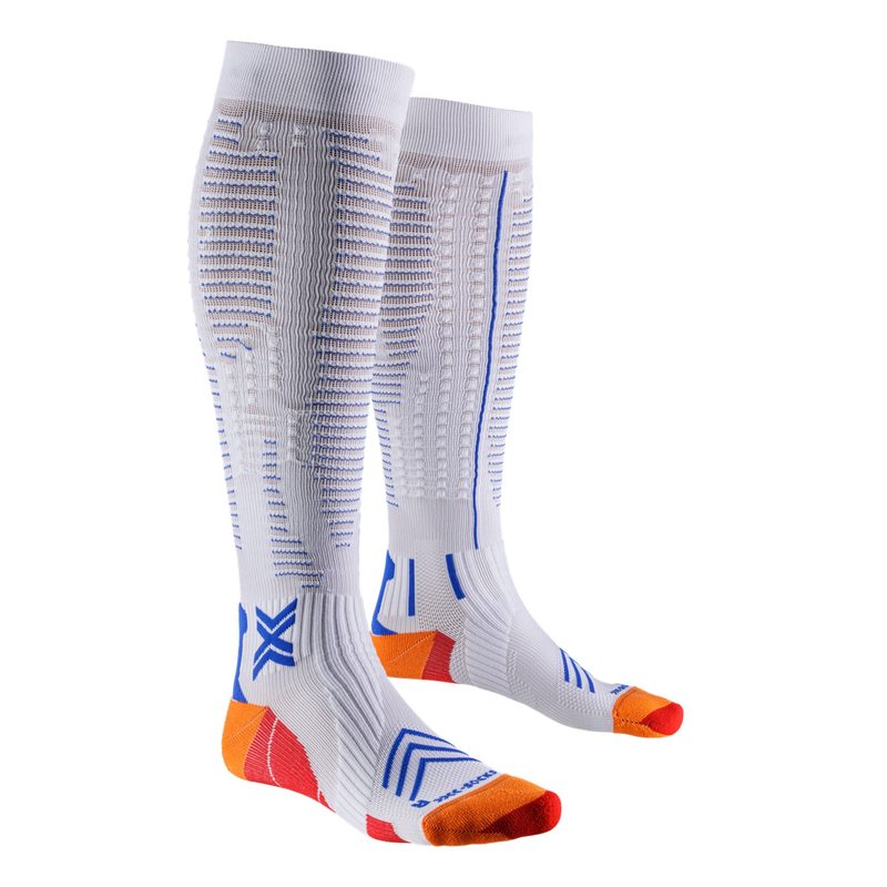 Термоноски X-Socks Run Expert Effektor Otc, цвет: White/Orange/Twyce Blue