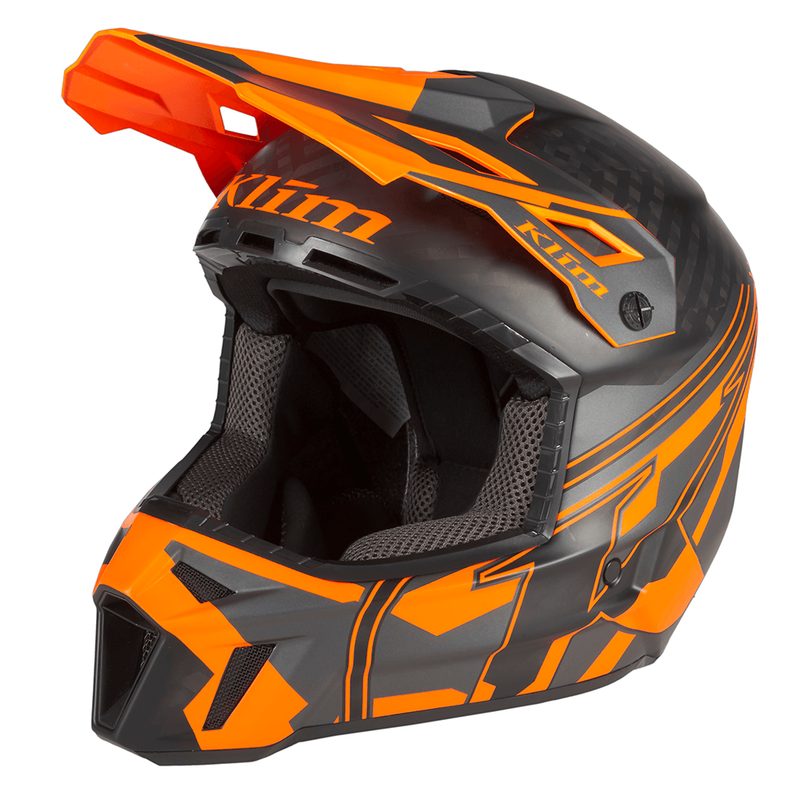 Шлем KLIM F3 Carbon Pro, цвет: Ascent/Asphalt/Strike/Orange