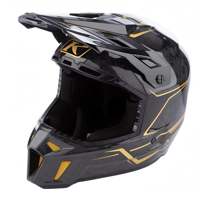 Шлем KLIM F3 Carbon Pro, цвет: Forged Gold Vein