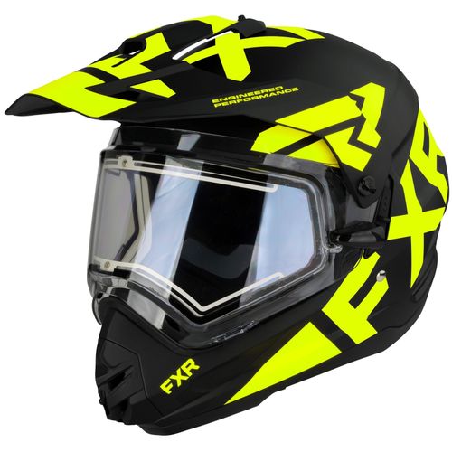 Шлем с подогревом FXR Torque X Team, Black/Hi-Vis, 2022